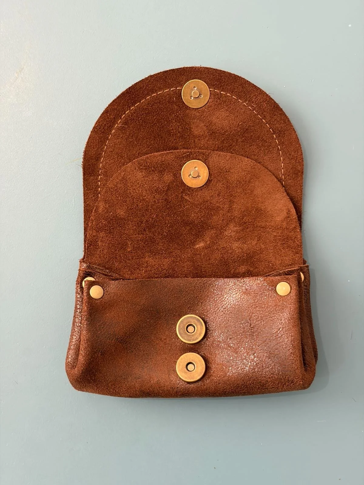 Portemonnaie en cuir leopard