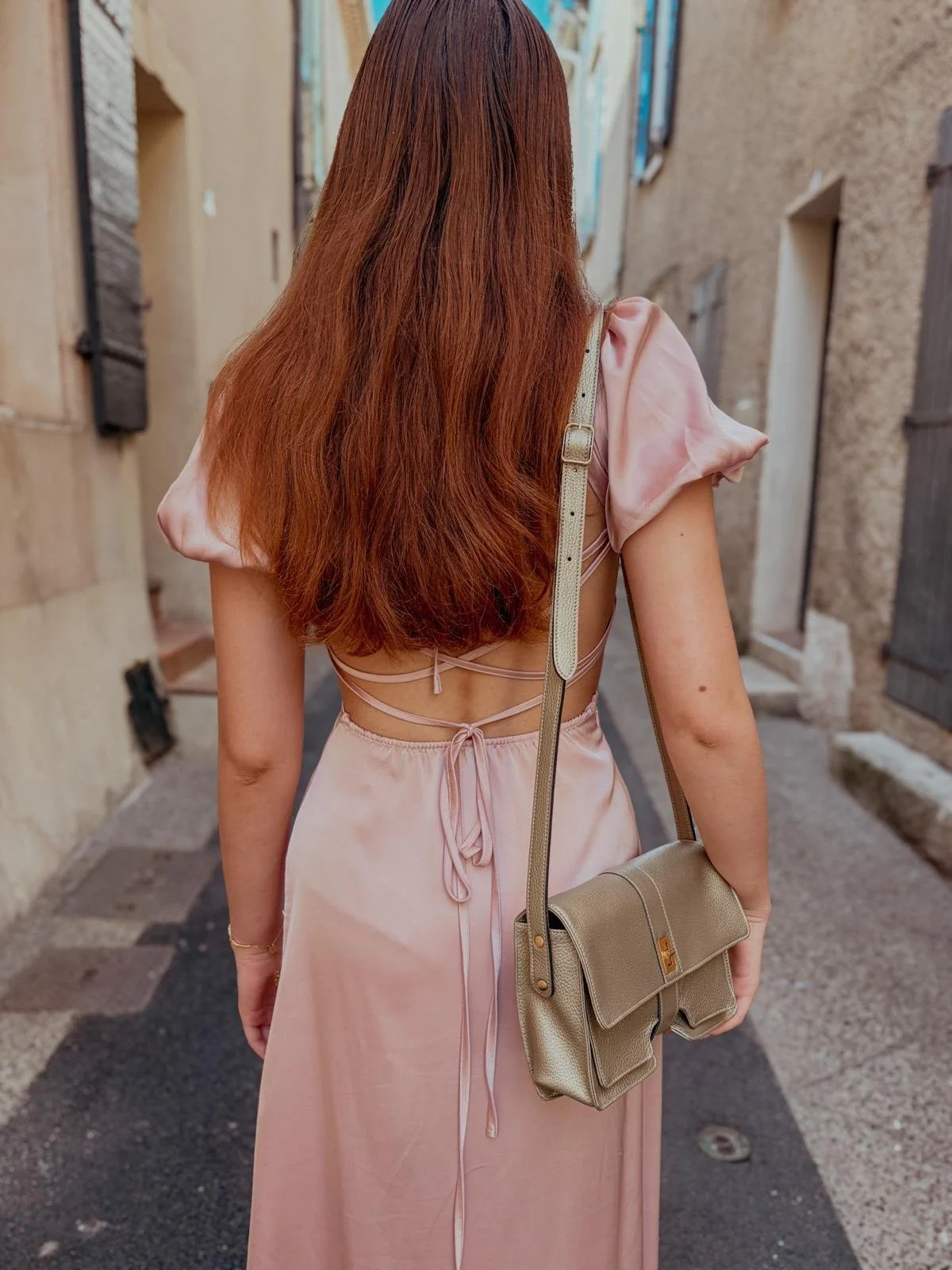 Sac en cuir doré