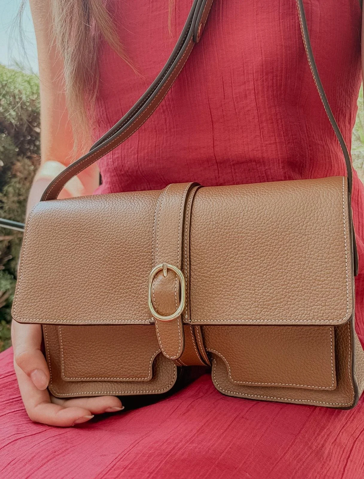 Sac en cuir marron