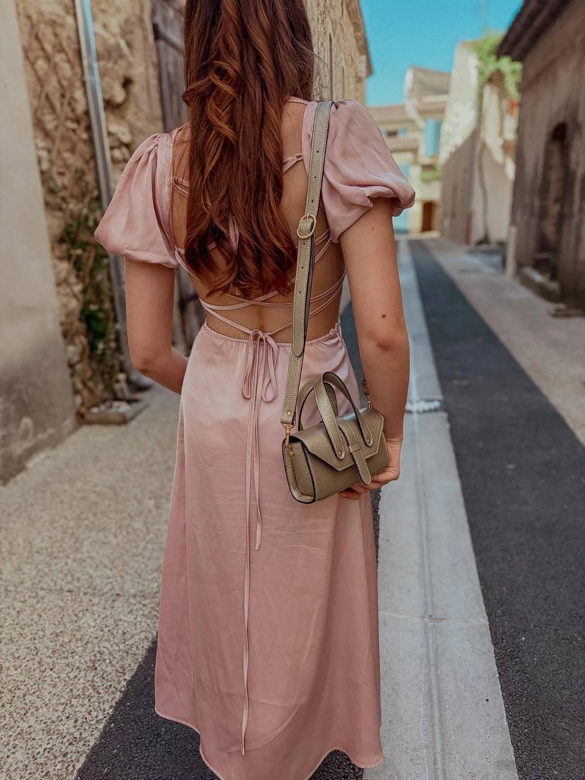 Sac en cuir doré