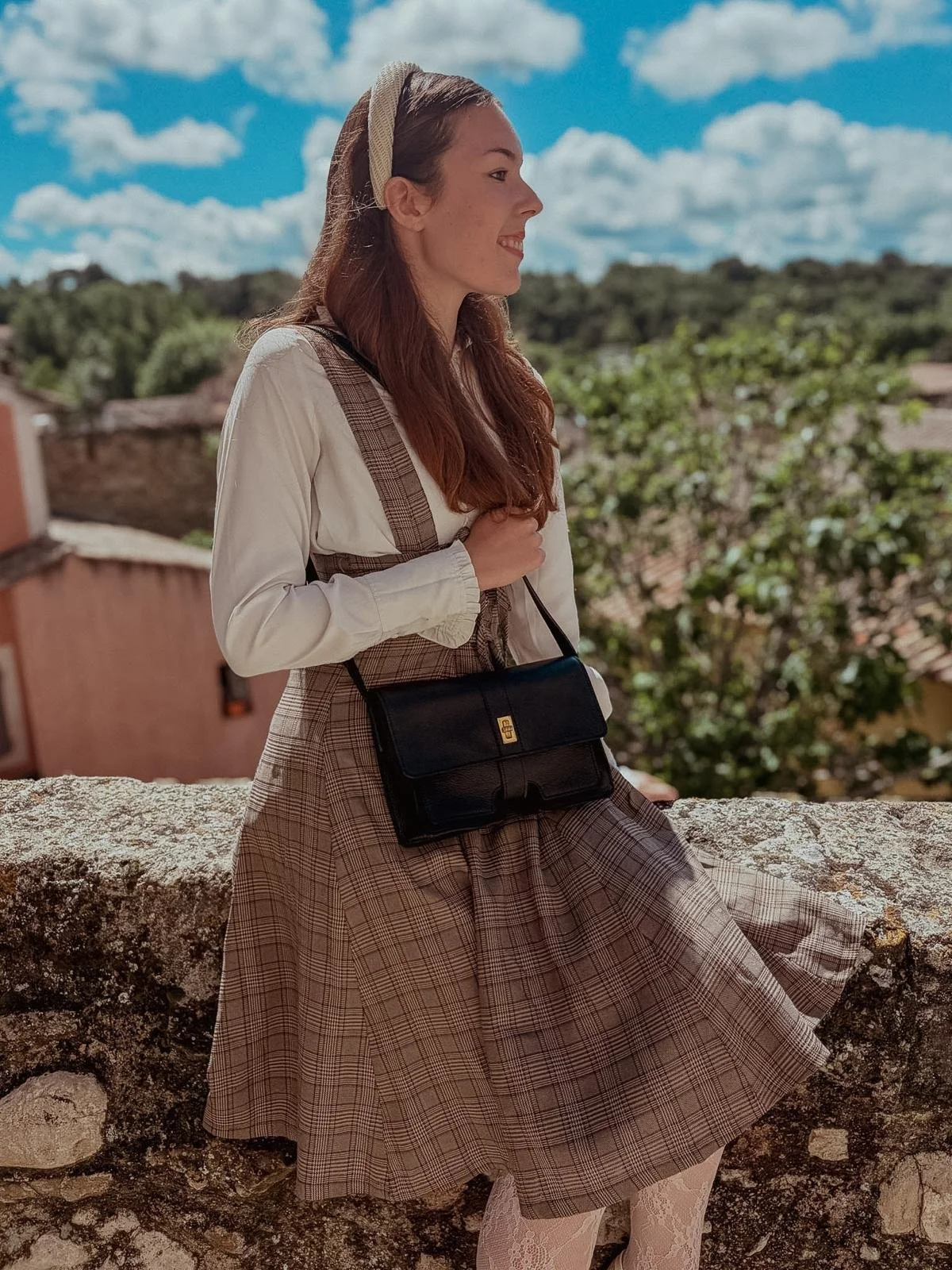 Sac français en cuir noir grainé
