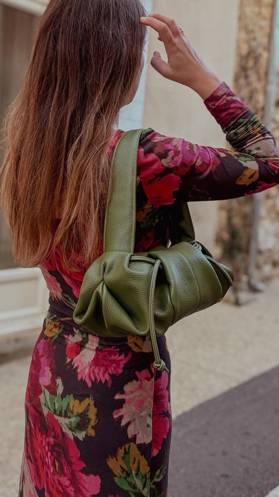 Sac en cuir vert