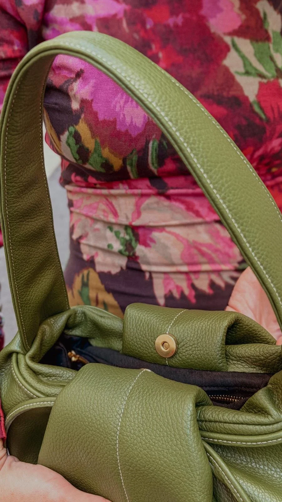 Sac en cuir vert