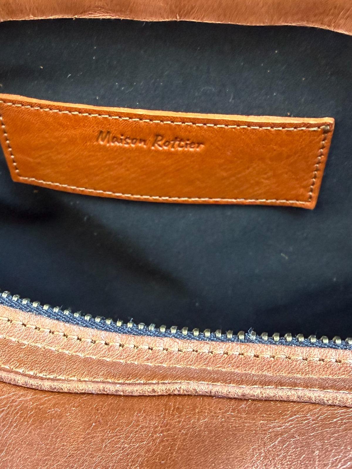 Grand sac de voyage en cuir marron vintage