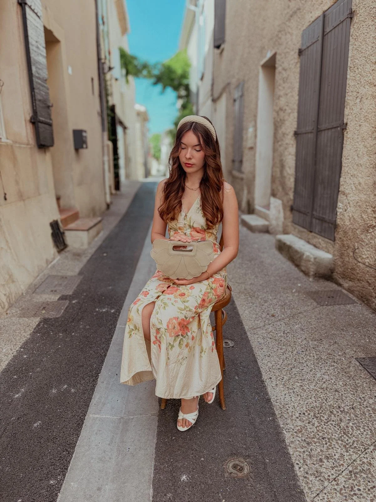 Sac de soirée en cuir fleur