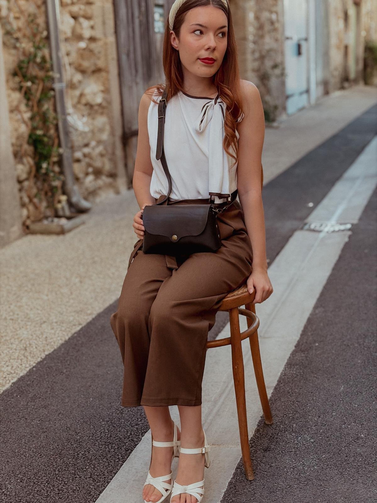 Sac en cuir noir