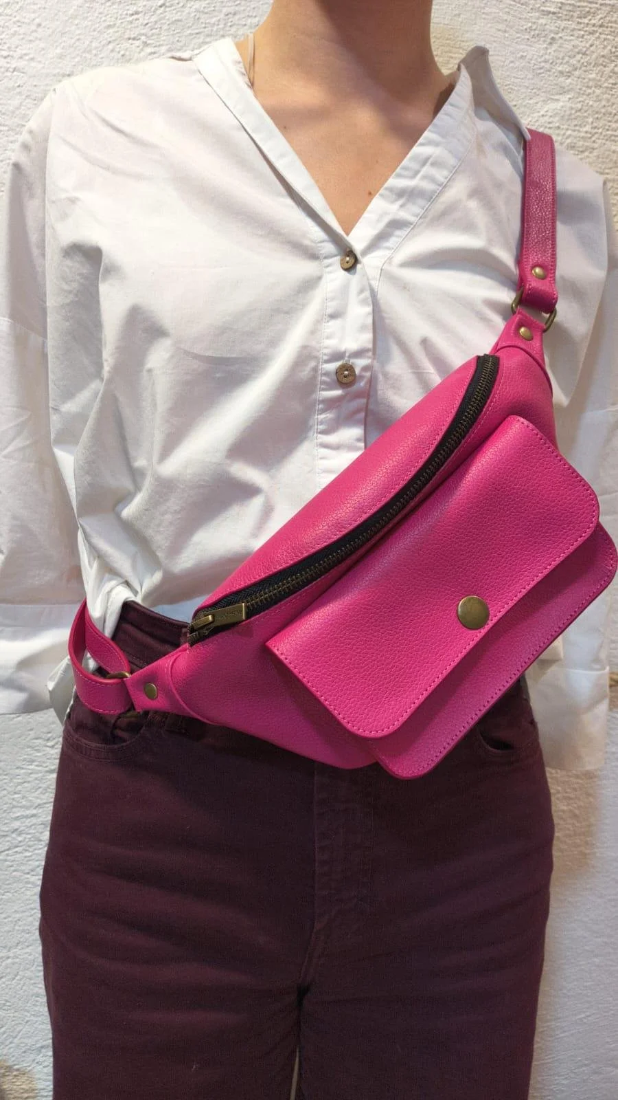 Banane cuir rose