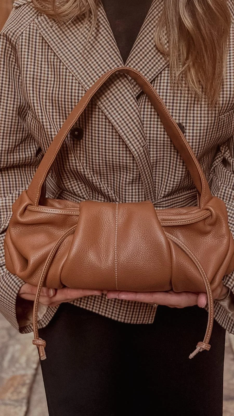 Sac Cuir Marron Camel - Aline