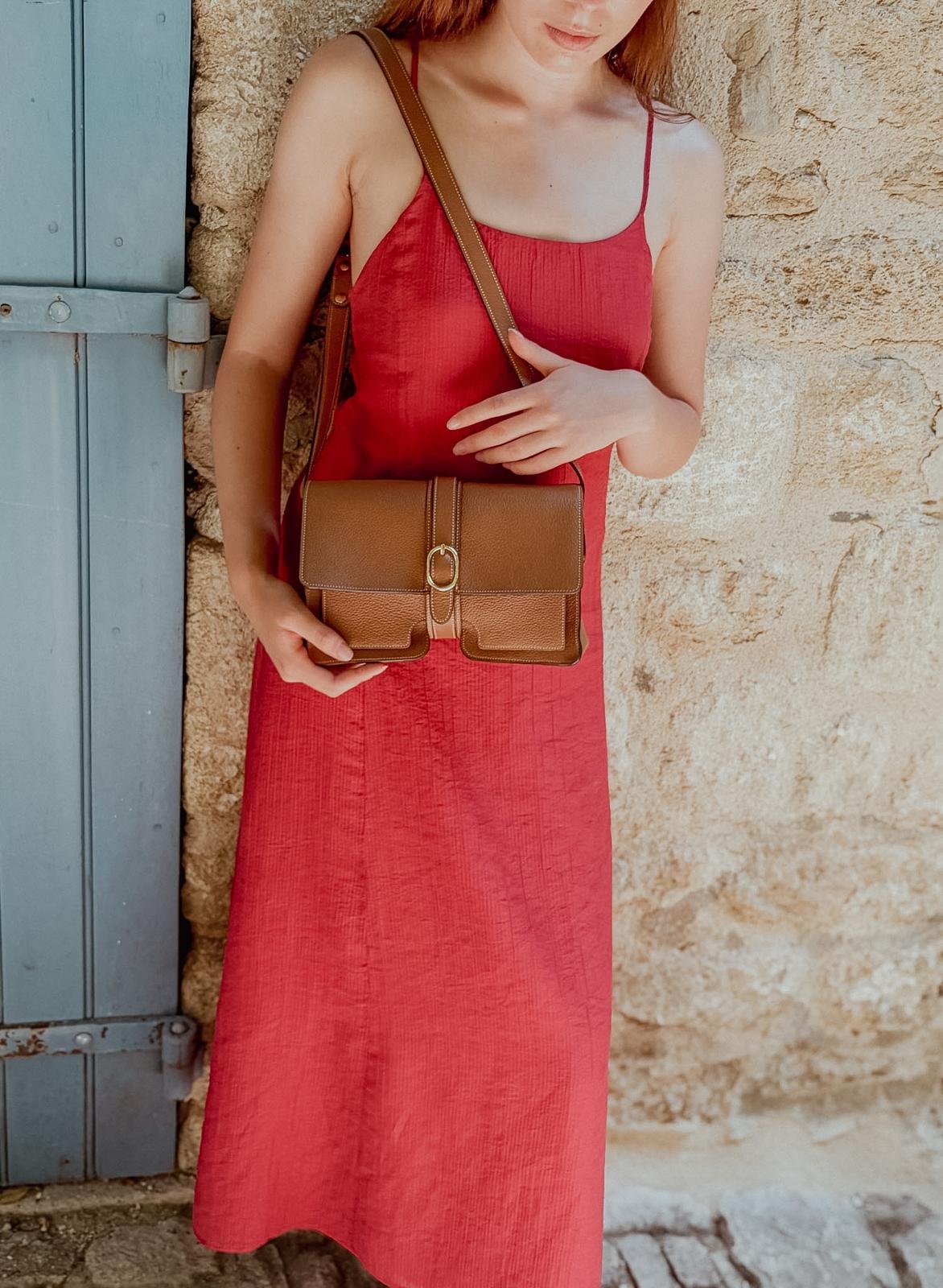 Sac en cuir marron