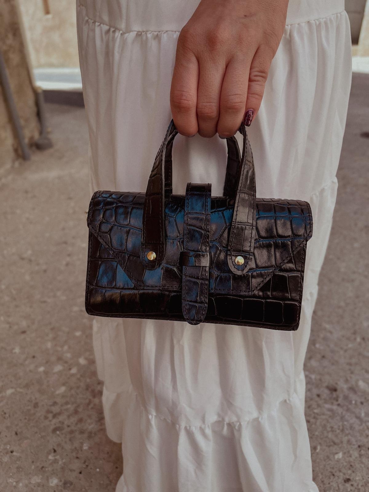 Sac en cuir noir