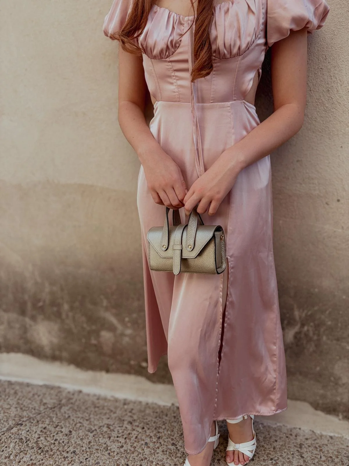 Sac en cuir doré