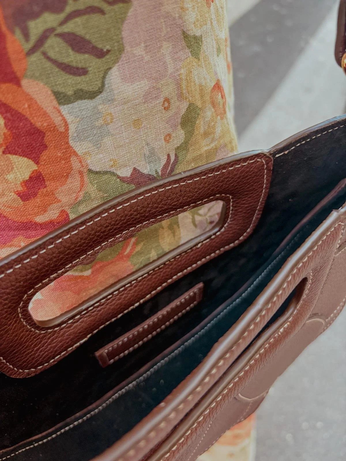 Sac de soirée en cuir marron