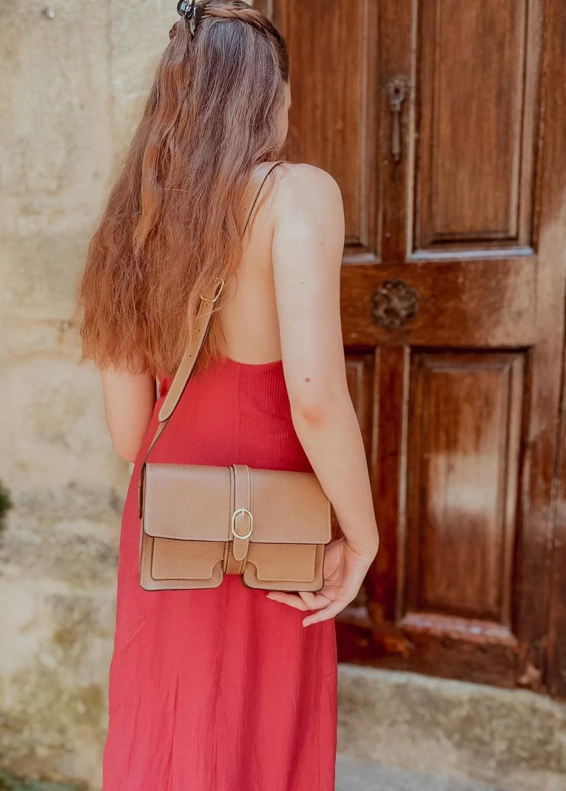 Sac en cuir marron
