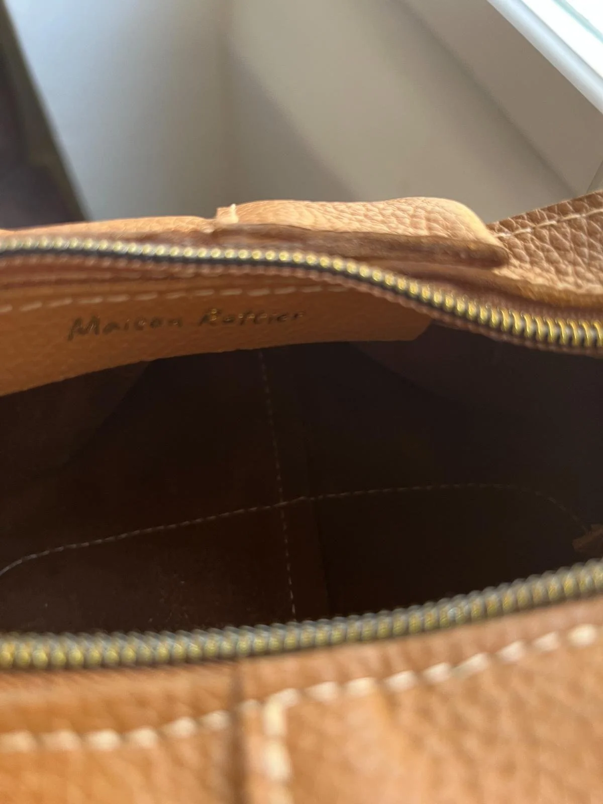 Sac en cuir camel