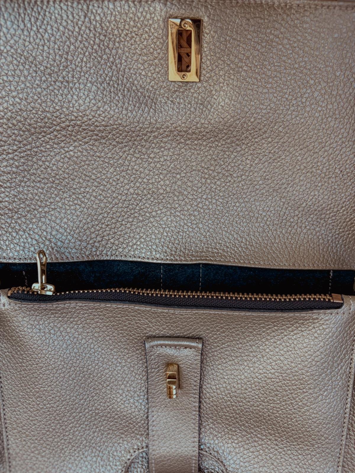 Sac en cuir doré