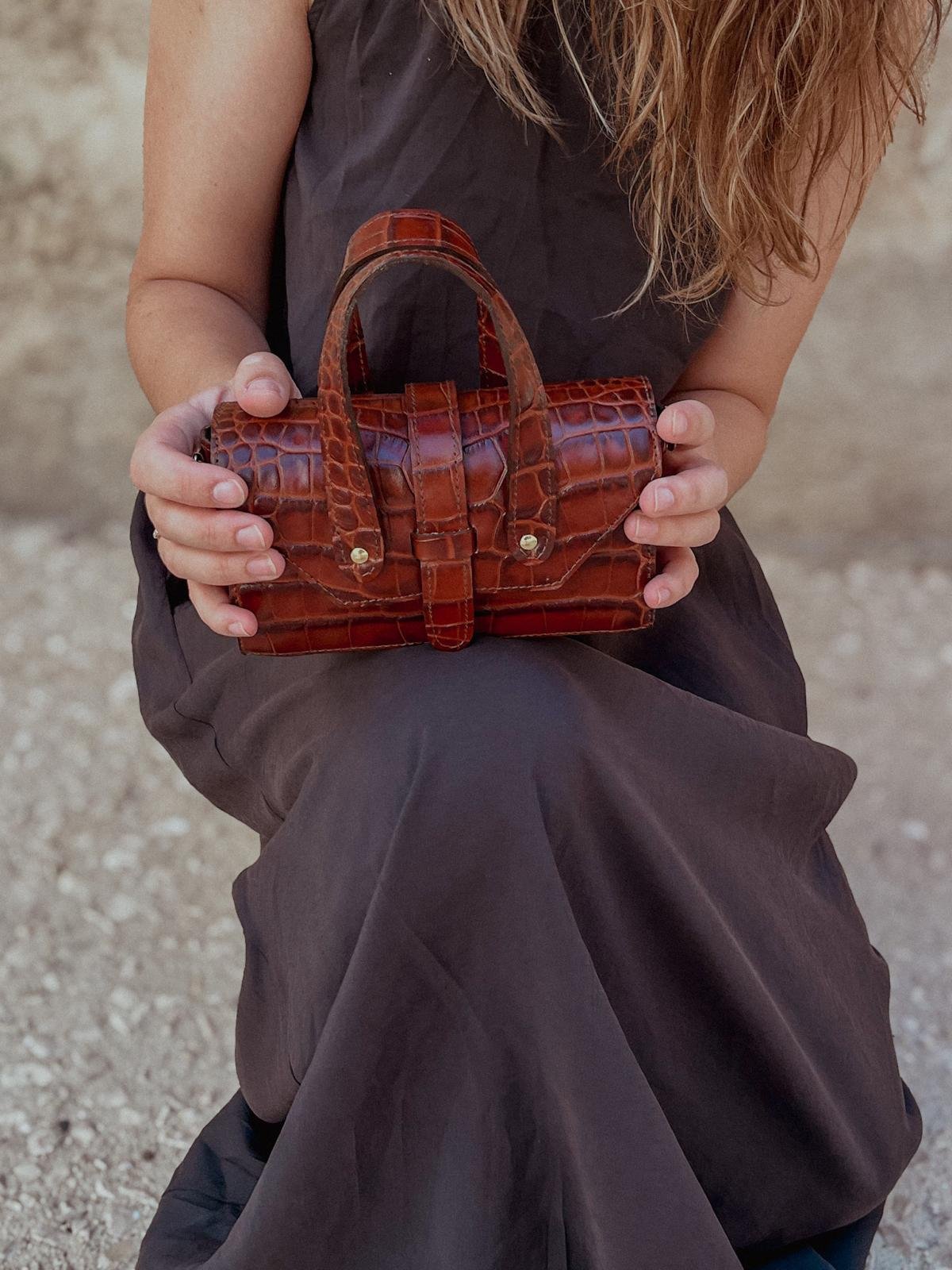 Sac en cuir marron