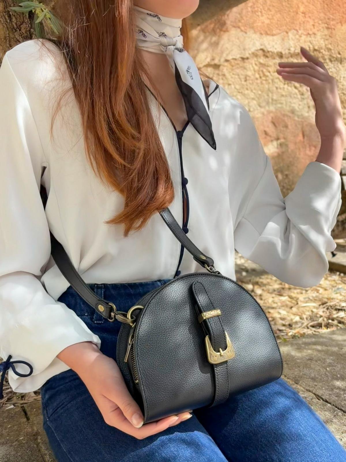 Sac nathalie cuir noir