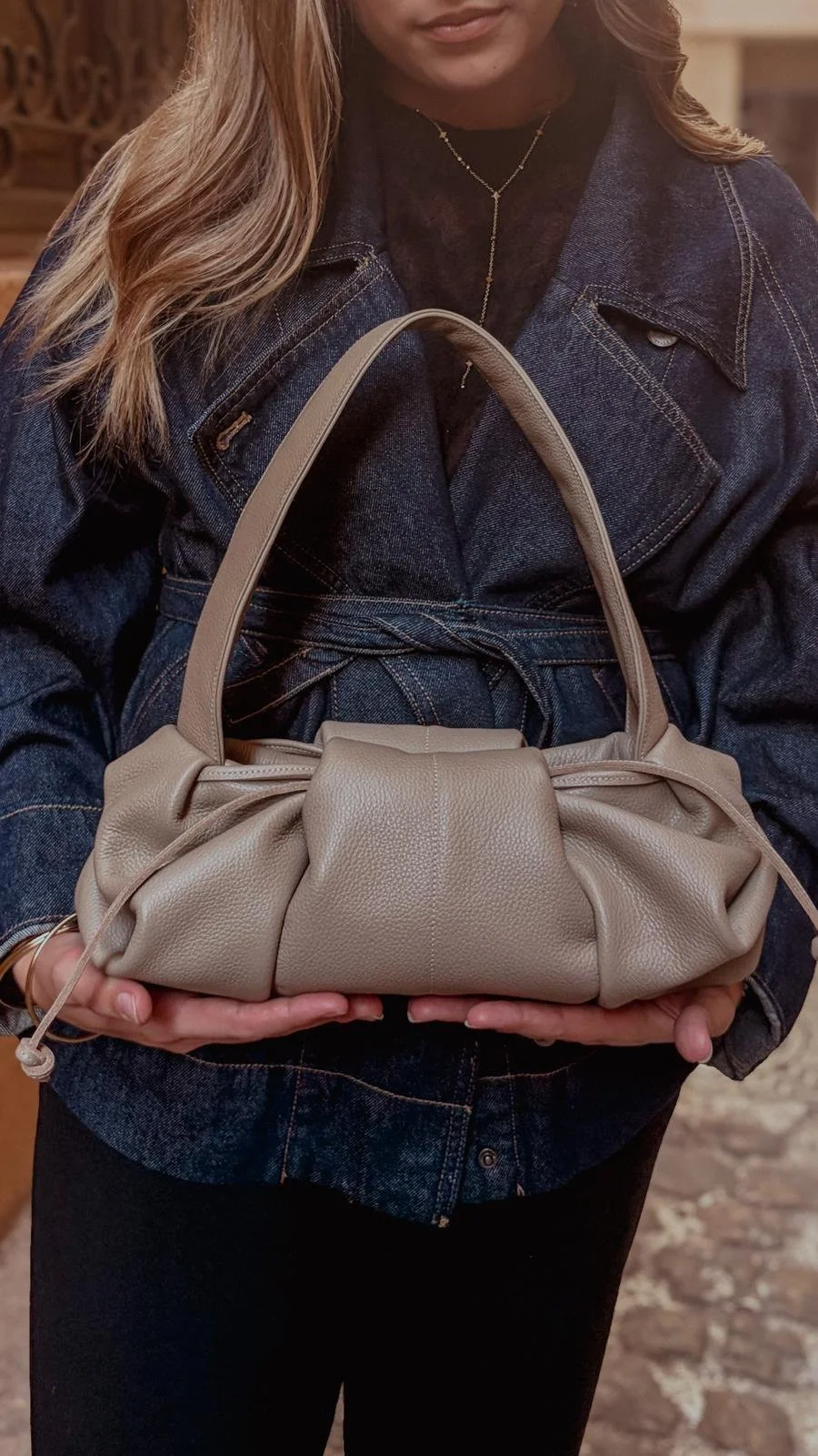 Sac Cuir Taupe - Aline