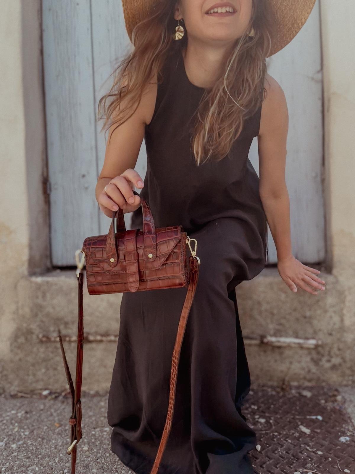 Sac en cuir marron