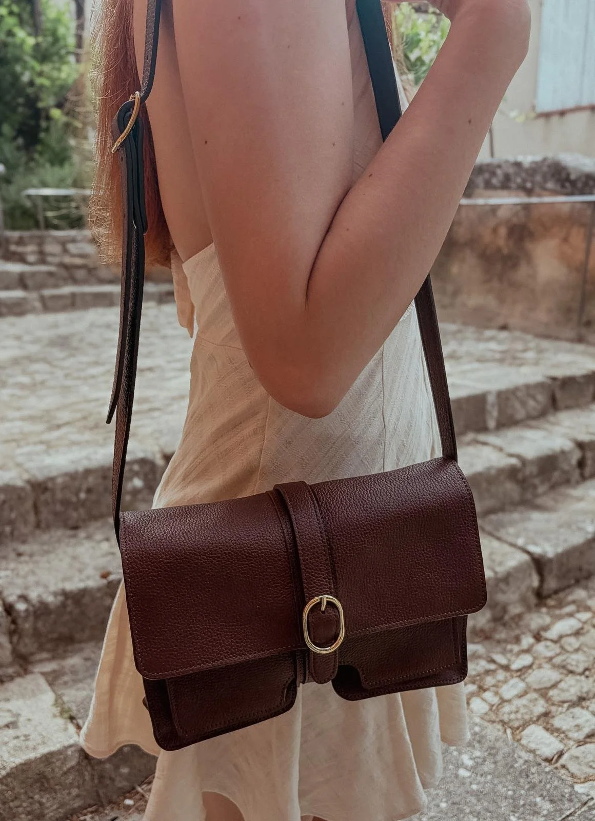 Sac en cuir chocolat