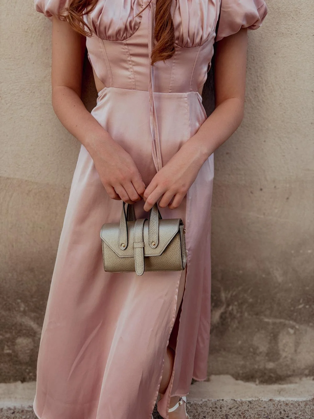 Sac en cuir doré