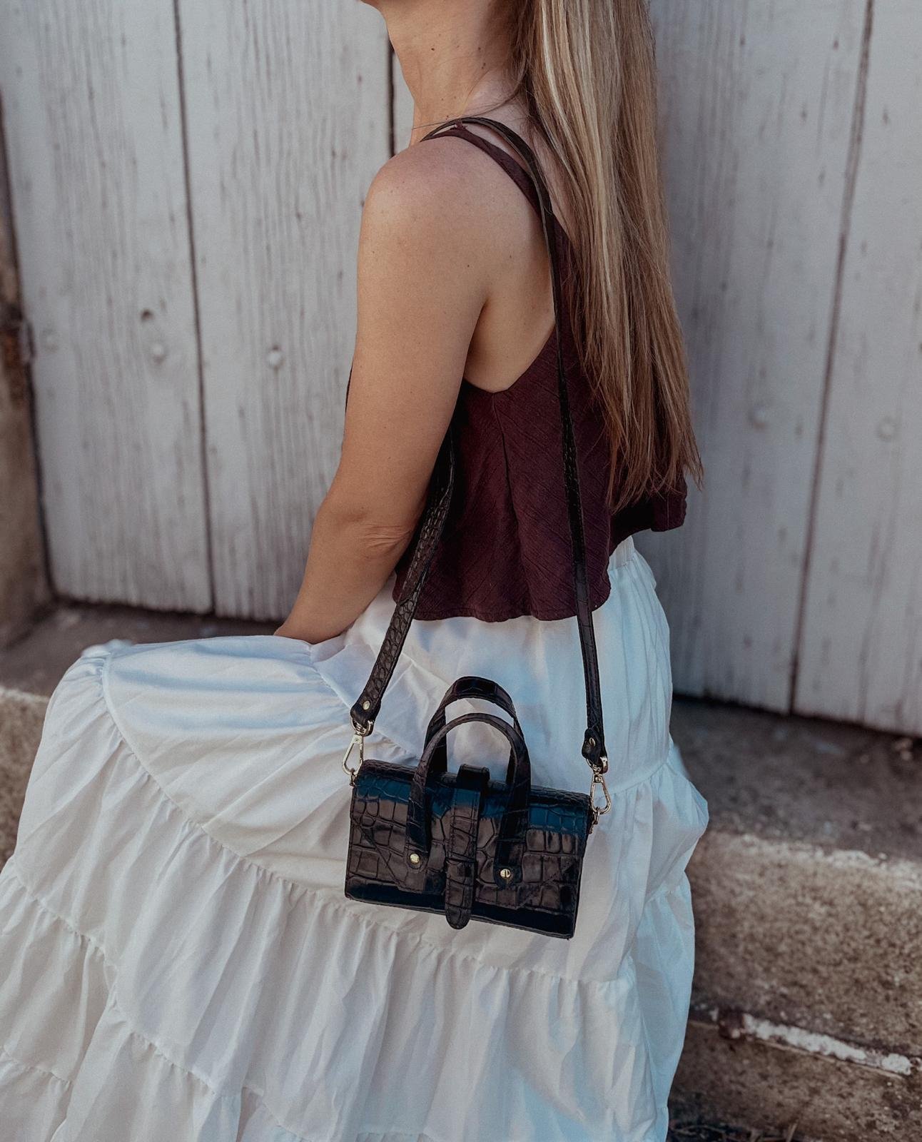 Sac en cuir noir