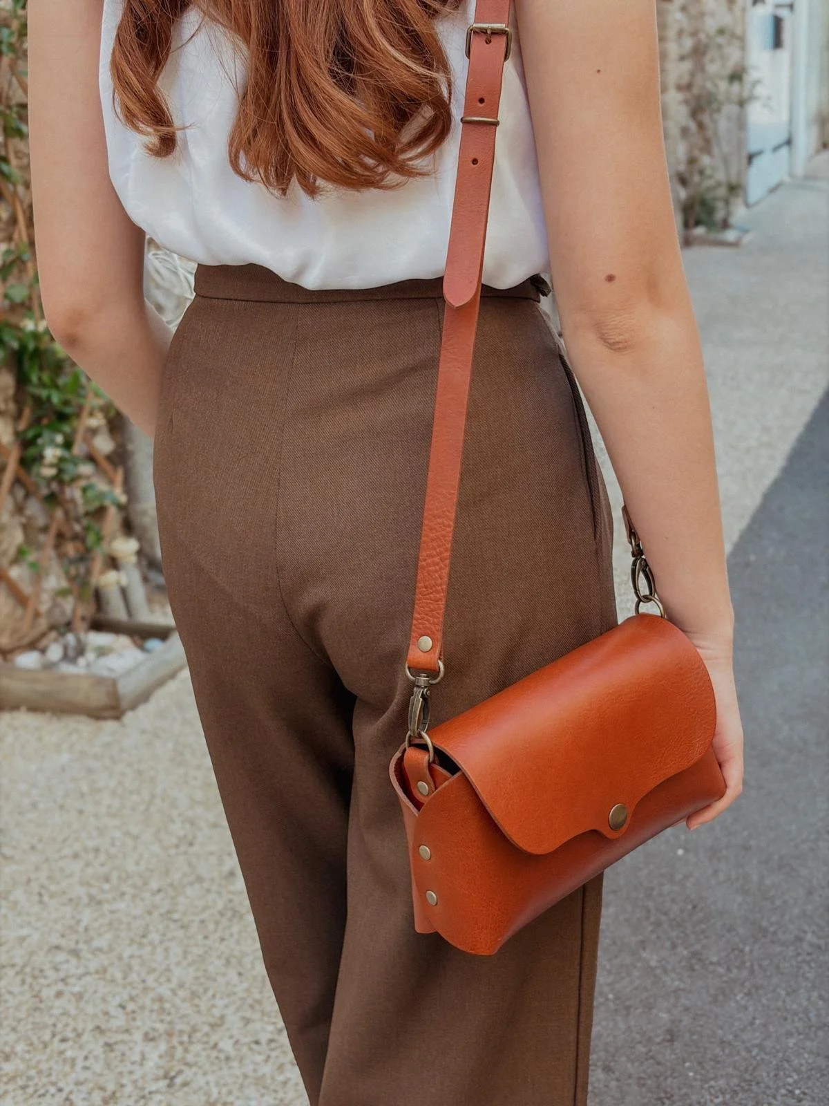 Sac en cuir marron clair