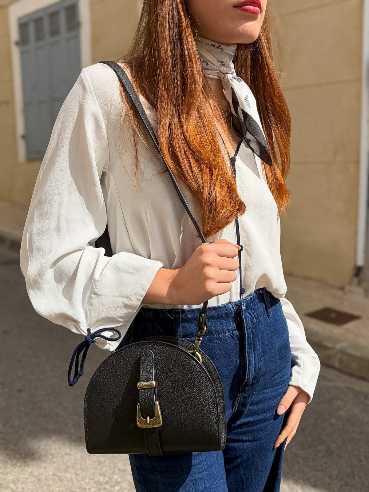 Sac en cuir noir