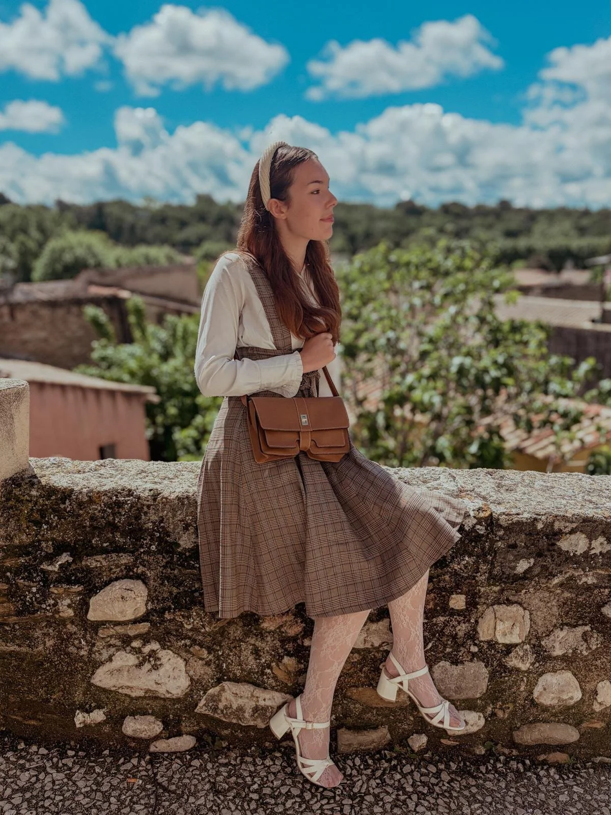 Sac français original en cuir marron