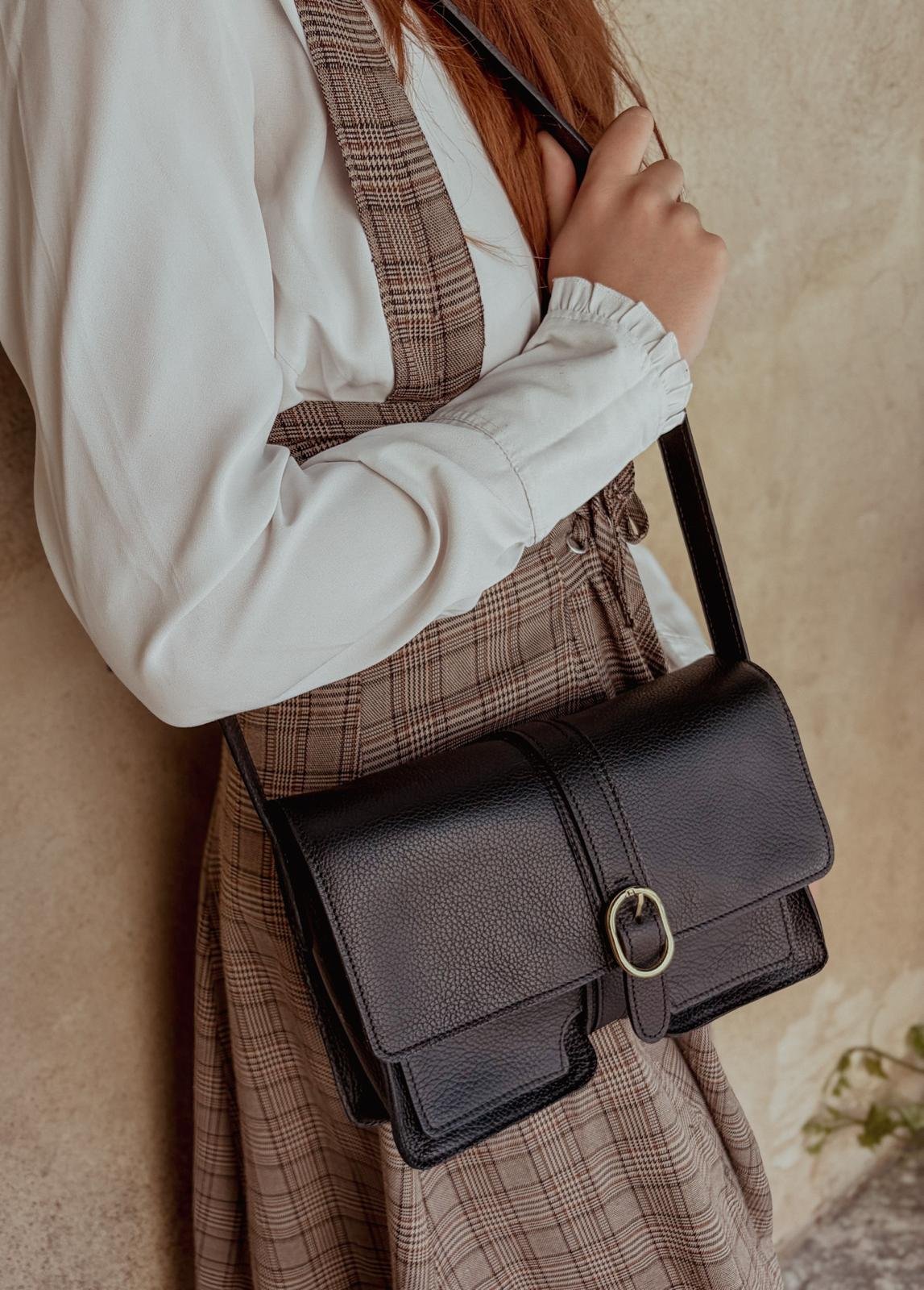 Sac en Cuir Noir - Justine