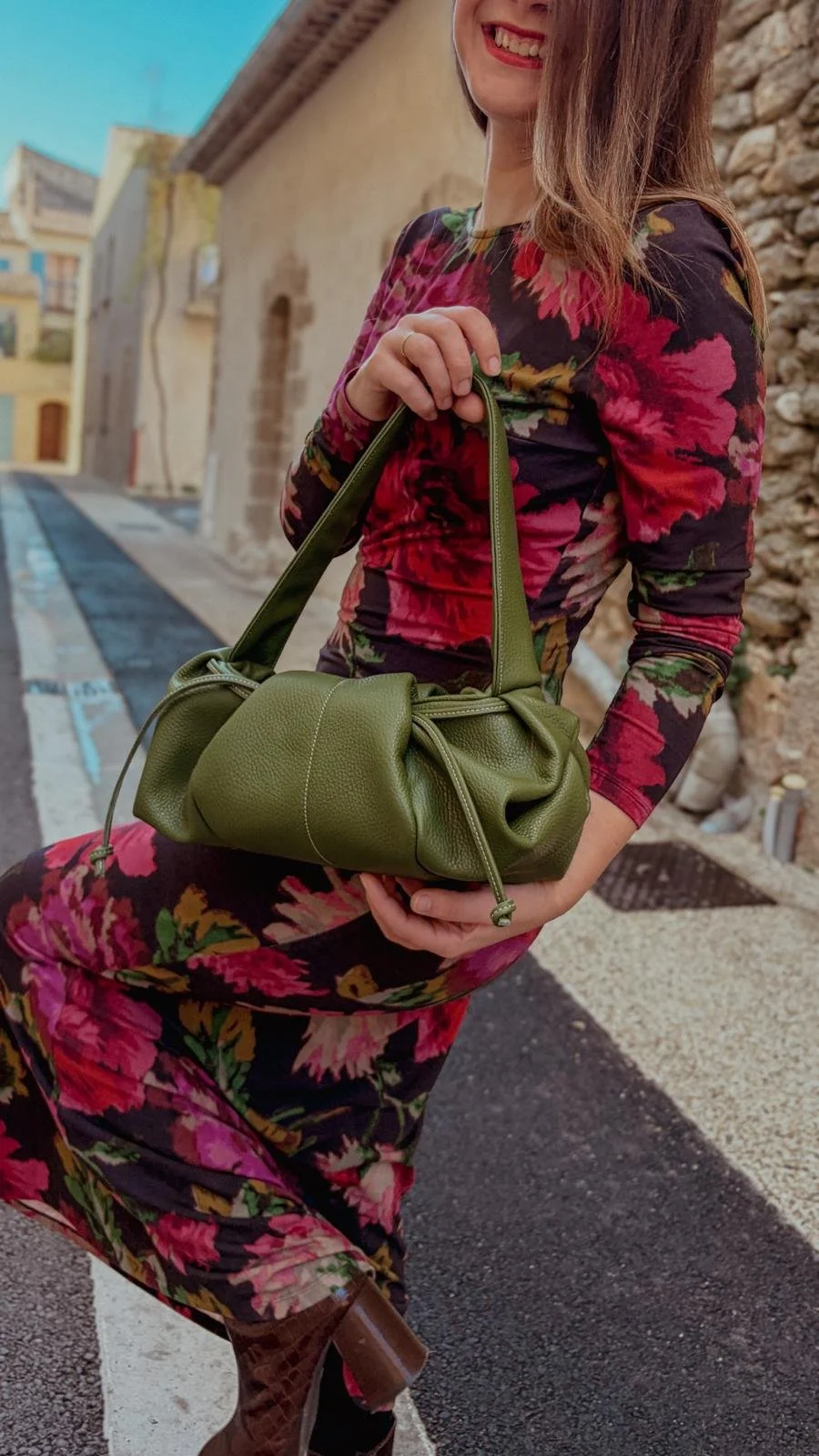 Sac en cuir vert