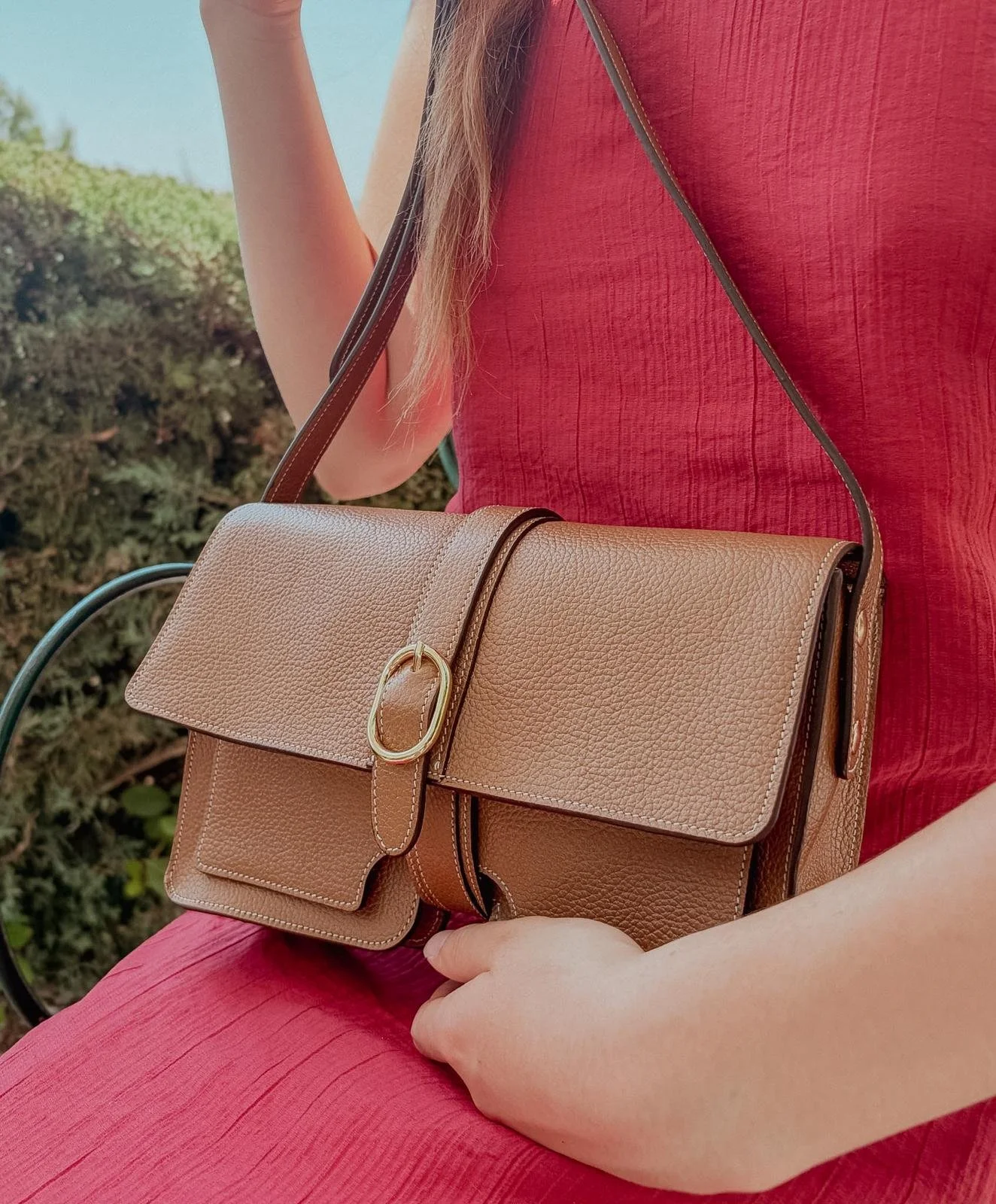 Sac en cuir marron