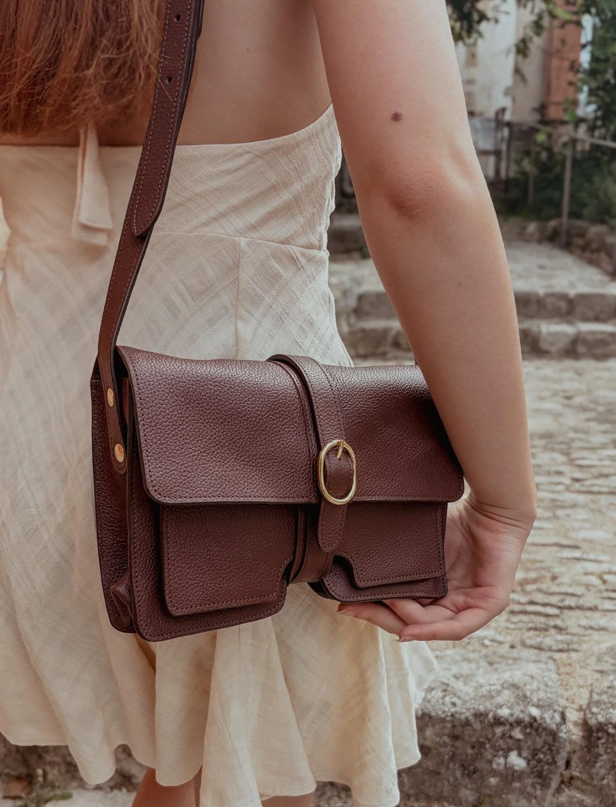 Sac en Cuir Marron Chocolat - Justine
