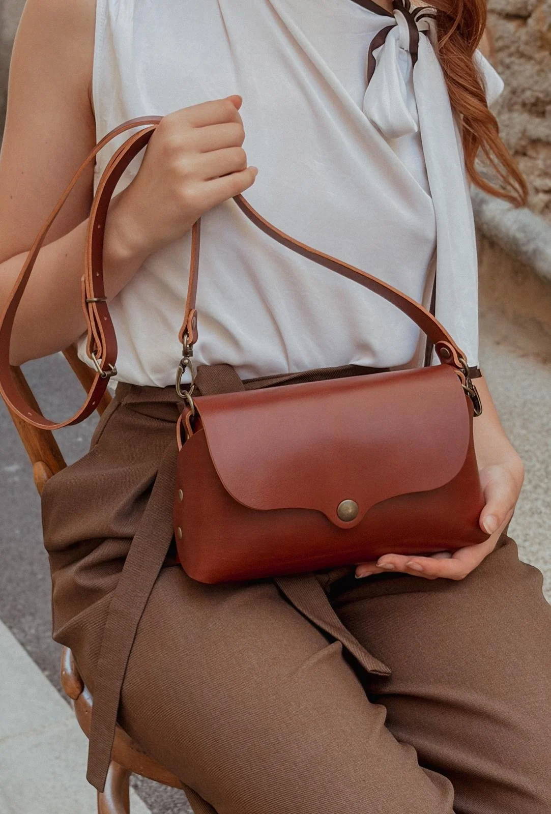 Sac en Cuir Marron Foncé - Candice