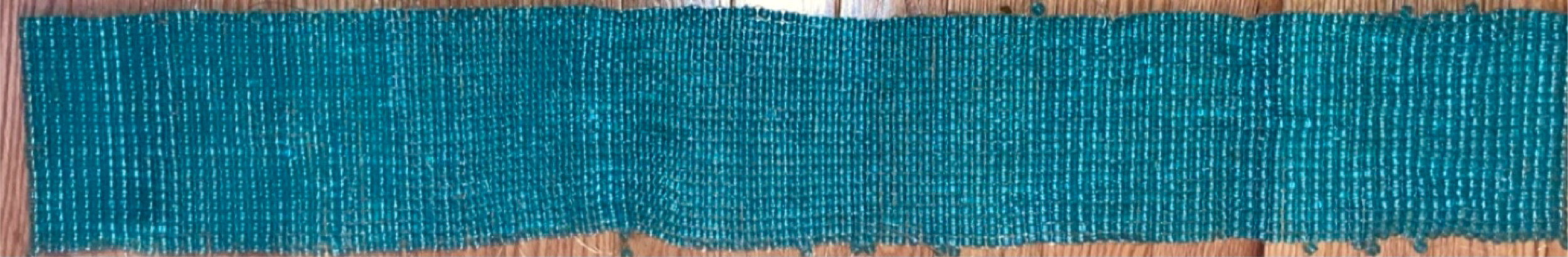 This is one of the 24 total columns that is laced with fiber optics. 22 beads long and 120 beads wide.