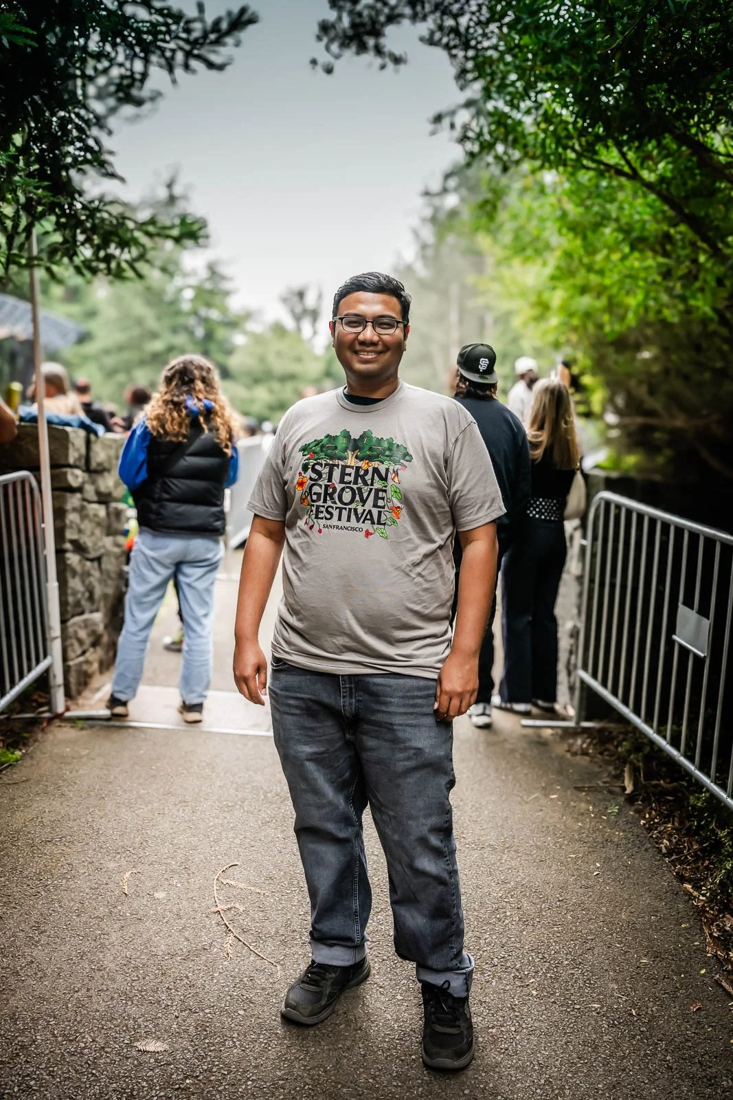 male volunteer for stern grove standing