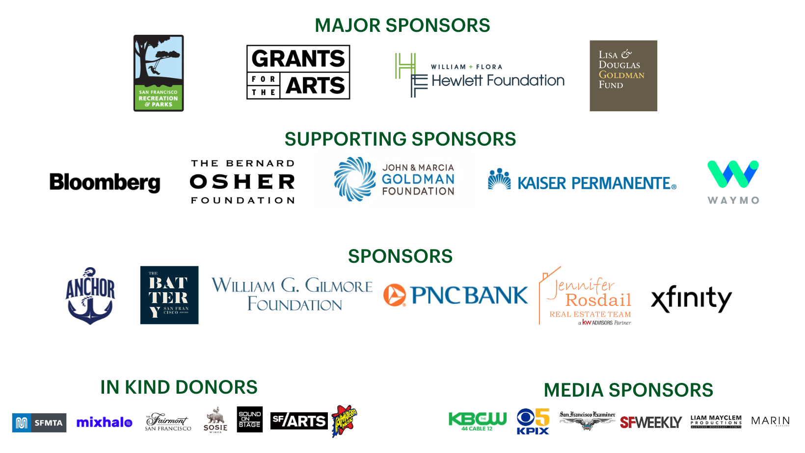 Our Sponsors | Discover Music Today! — Stern Grove Festival