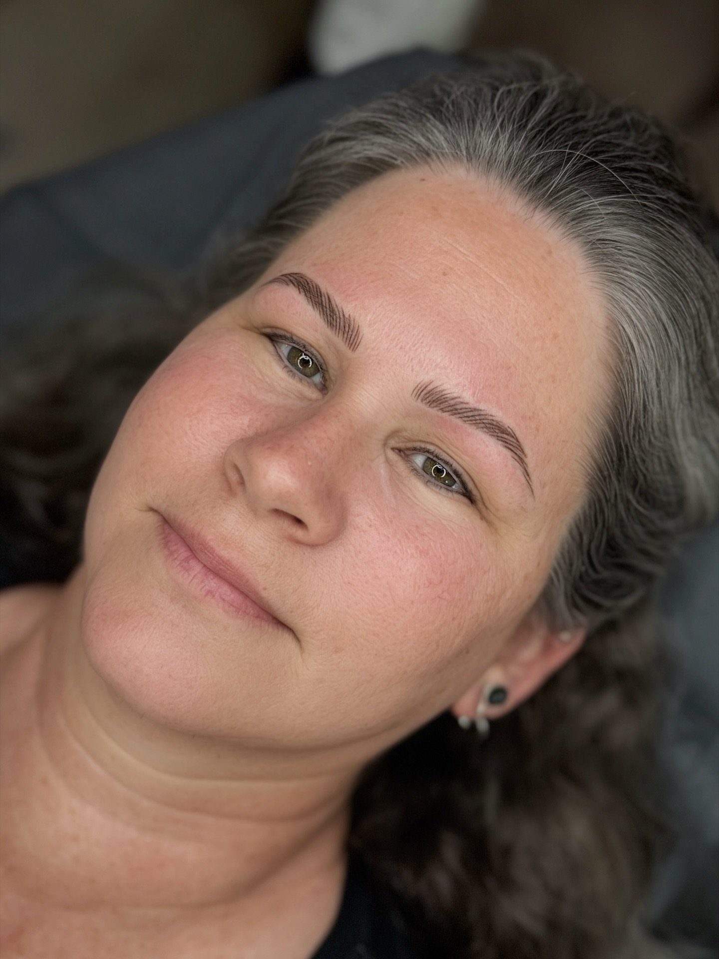 These brows are almost 100% tattooed! 

Nano brows are a soft, natural-looking brow tattoo created with a tiny needle and pigment&mdash;no harsh lines, no blocky shapes. This technique is perfect for enhancing your brows while keeping them effortless