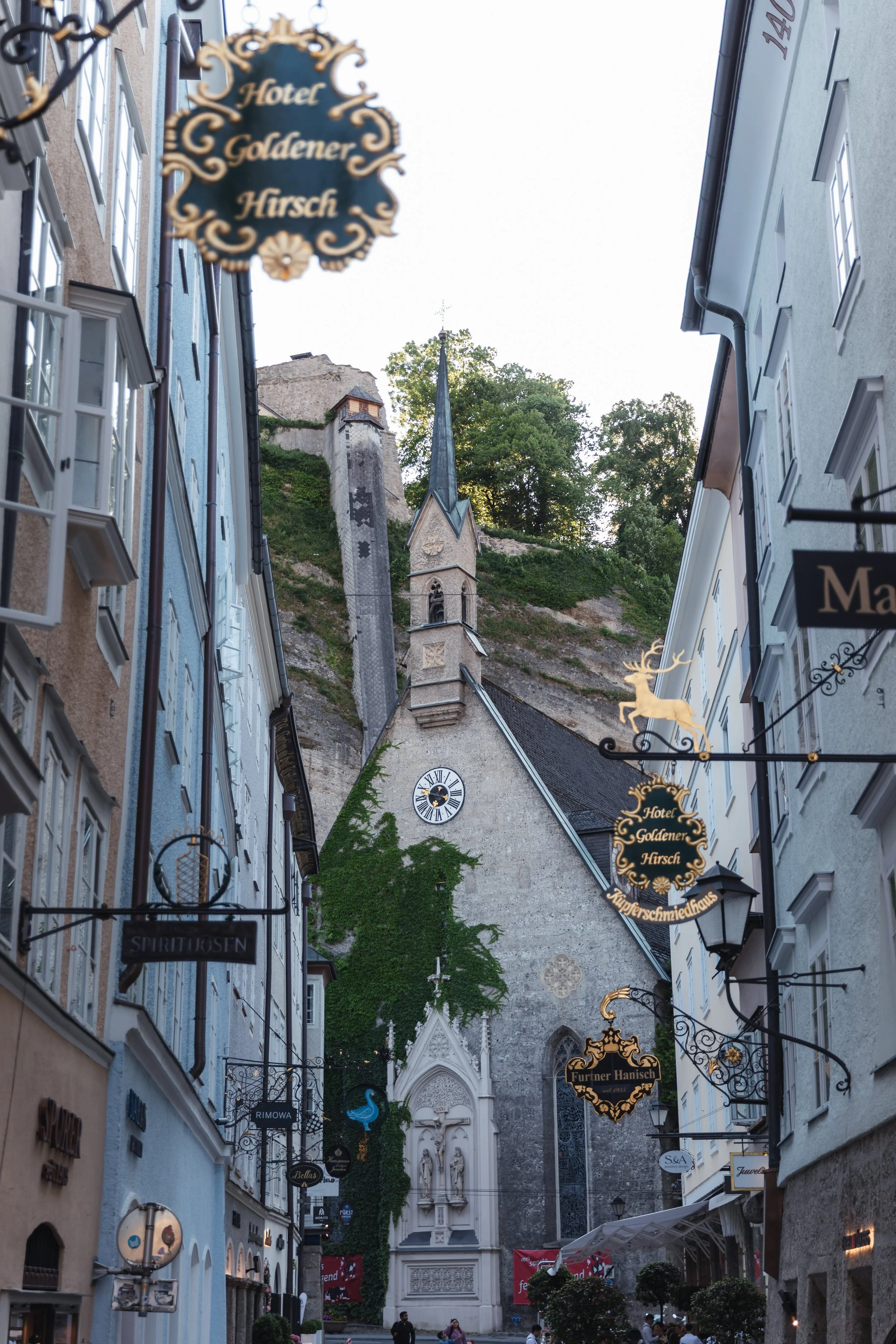 Getreidegasse Salzburg wrought iron shop signs