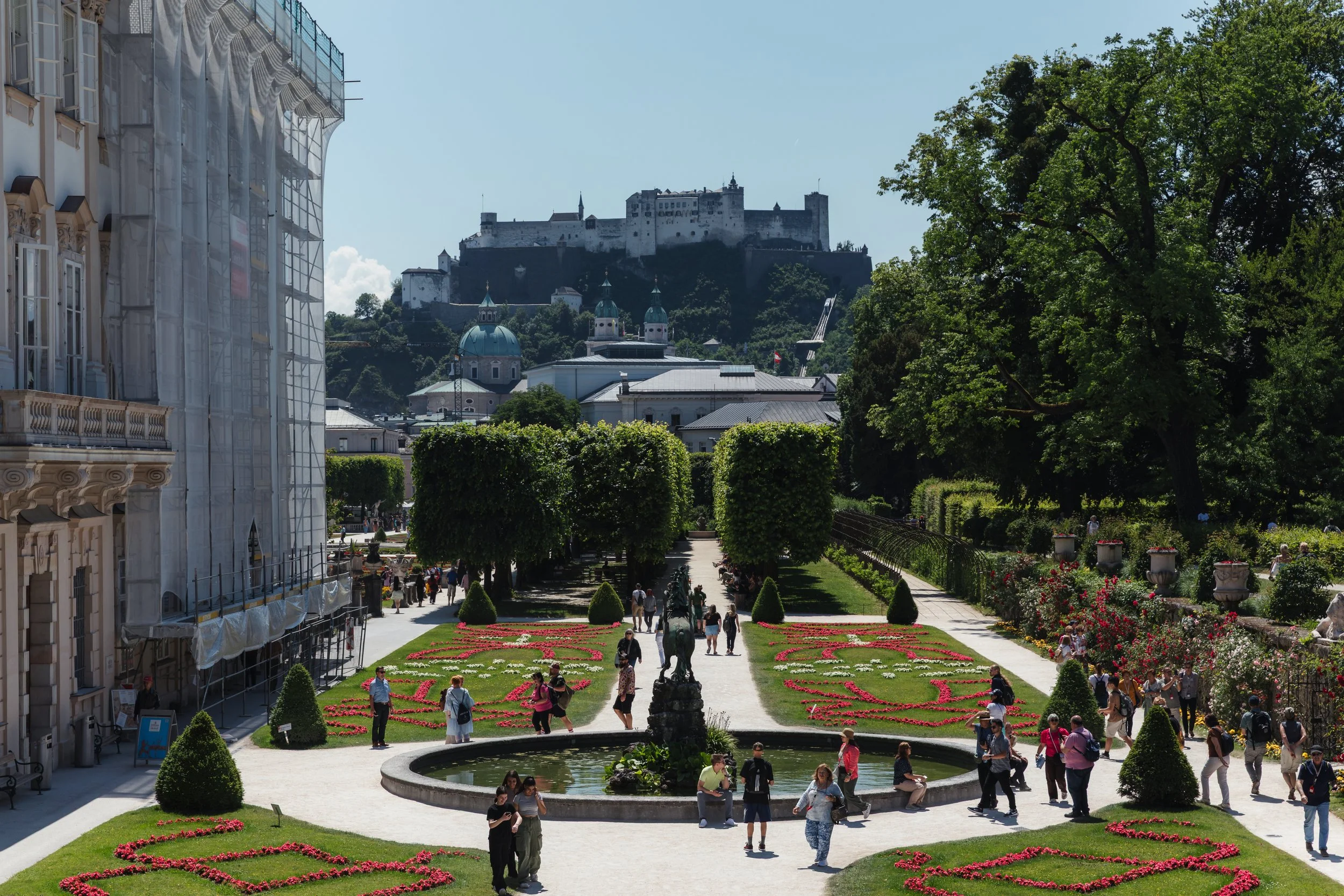 mirabell palace garden view salzburg