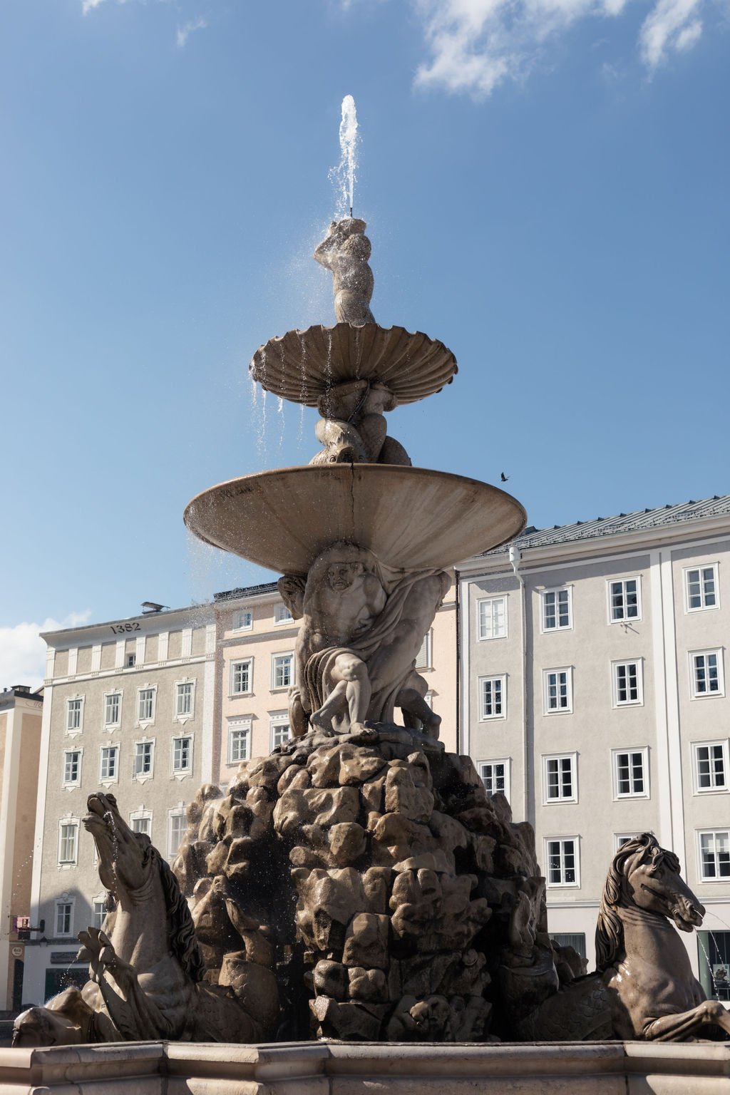 Salzburg residenzplatz water fountain