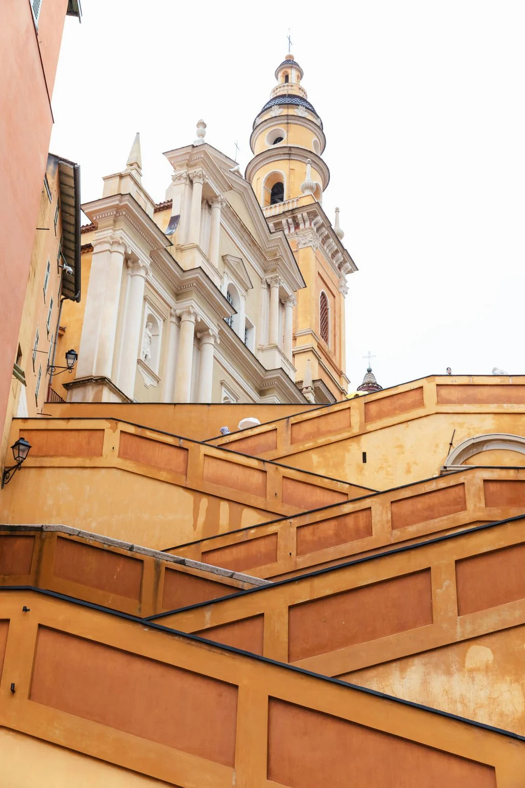 the view looking up the escaliers in Menton