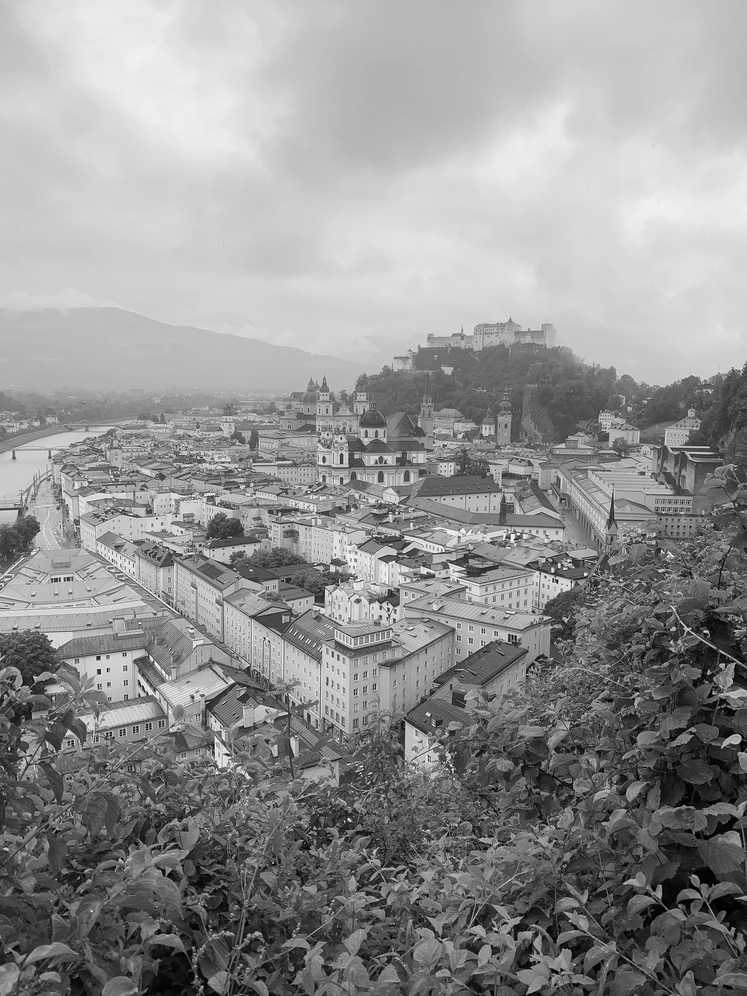 view of salzburg from monchesberg