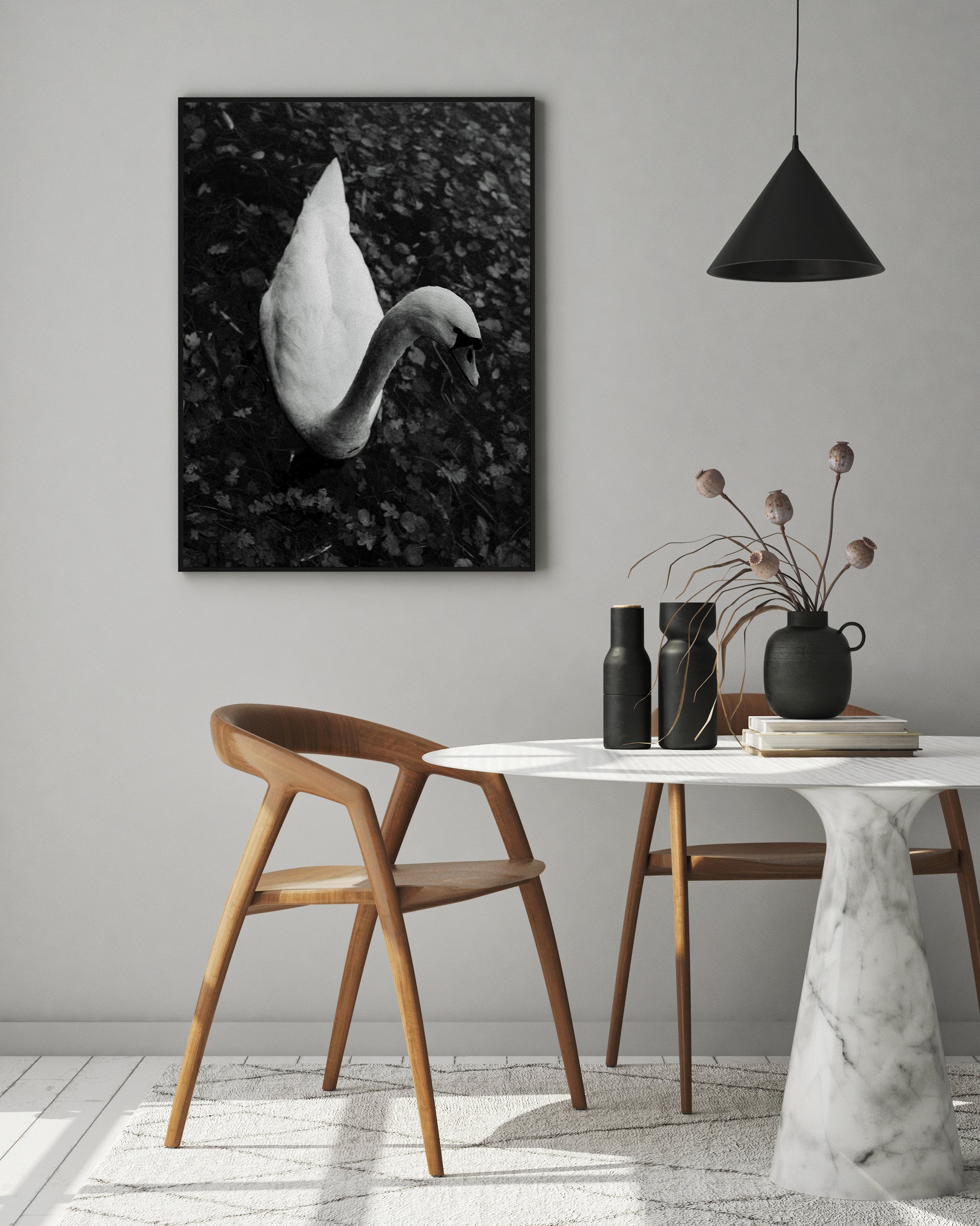 print swan Dining Room Black frame.jpg