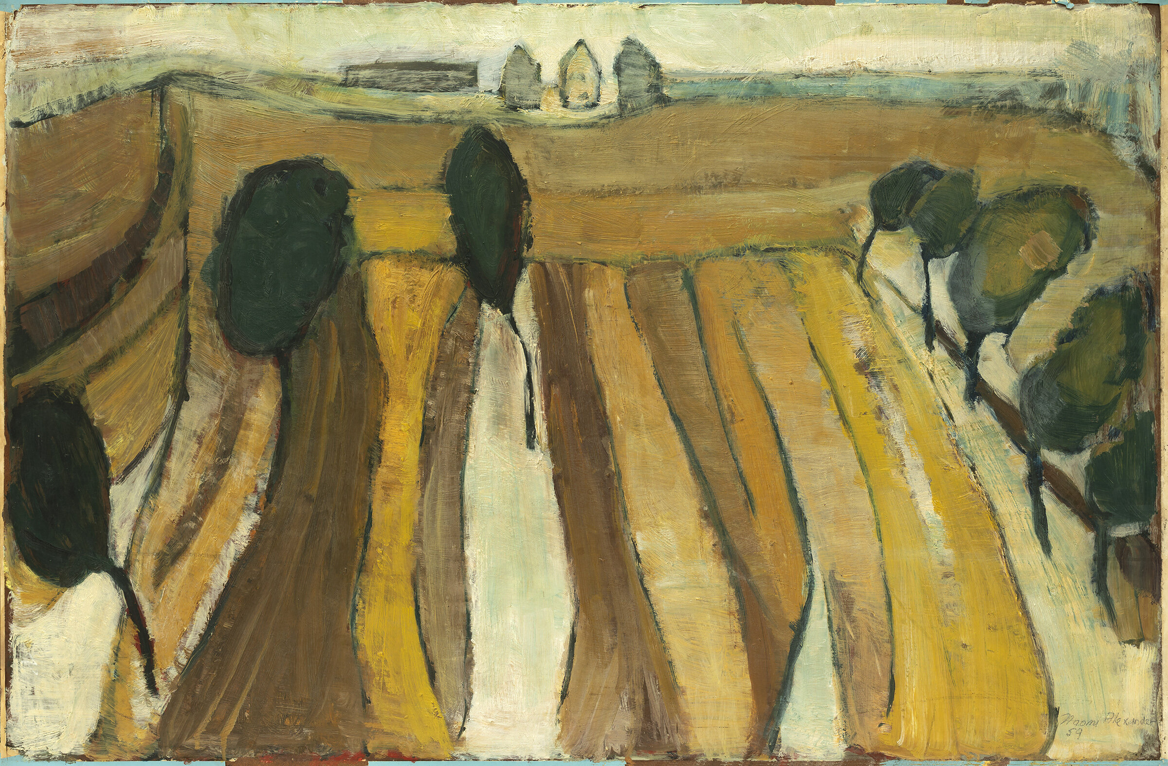 Naomi-Alexander-Cultivated Fields, 1961, oil on board, 60 x 90cm.jpg