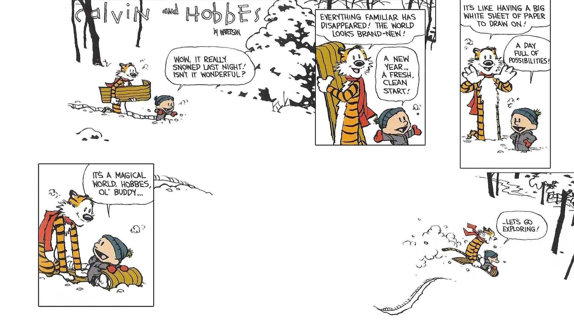 The last Calvin &amp; Hobbes strip ever created. Source: Loudmousecrew.gr