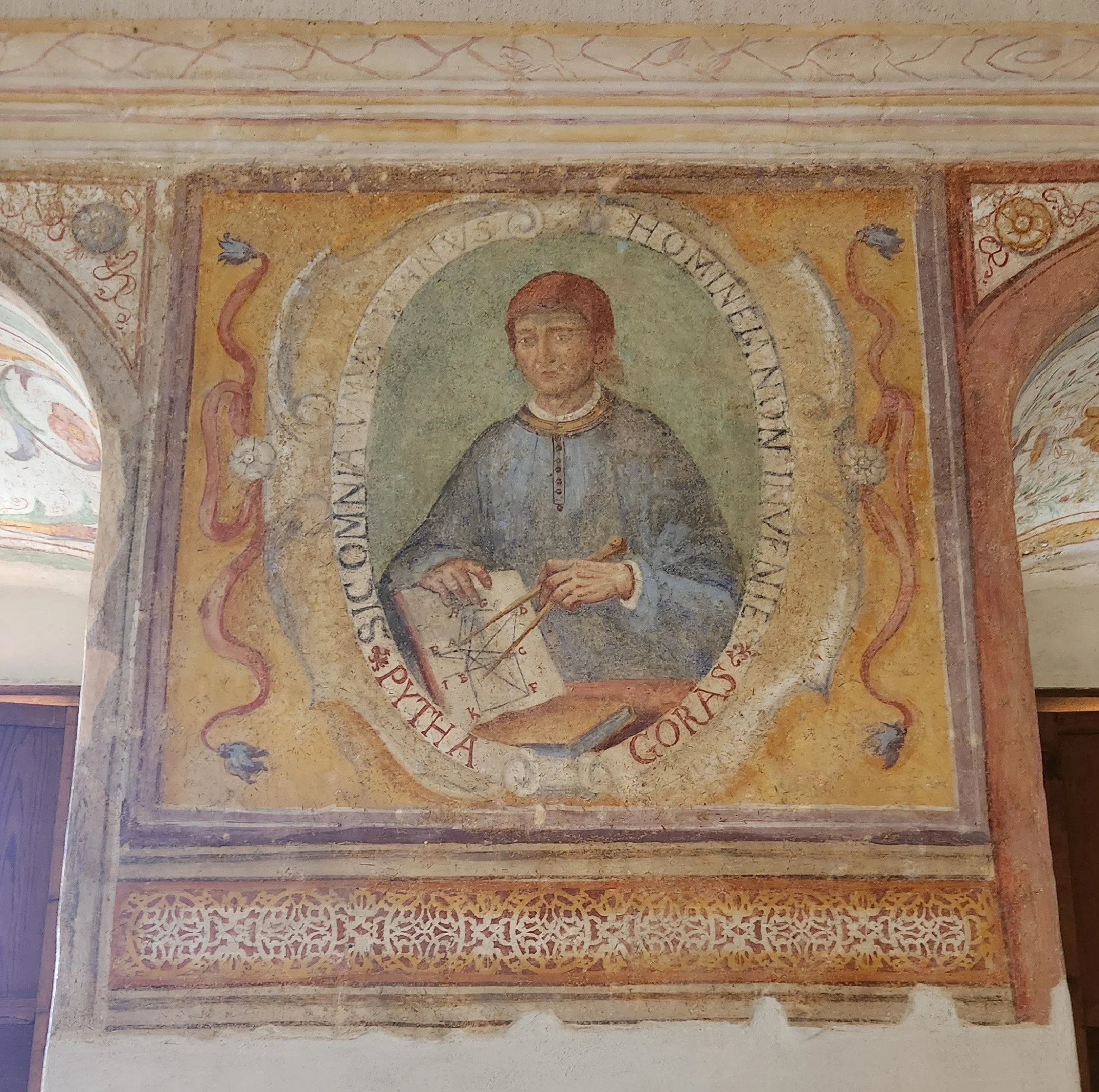 Pythagoras fresco, Abbey of San Michele Archangelo, Montescaglioso