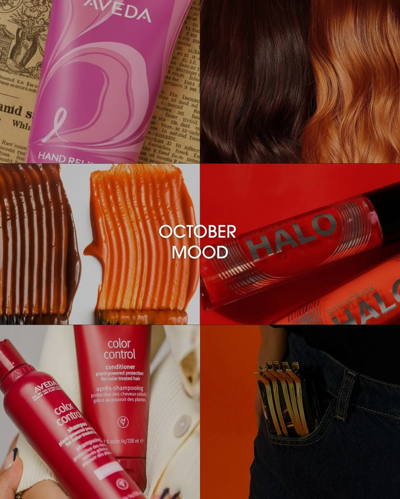 October Mood = rich tones, glossy finishes, and essentials that keep you flawless all season.

☼ @aveda Hand Relief for silky-soft hands
☼ Aveda Vibrants for bold, head-turning hair color
☼ @smashboxcosmetics Halo Lip Gloss for high-shine glam
☼ Aved
