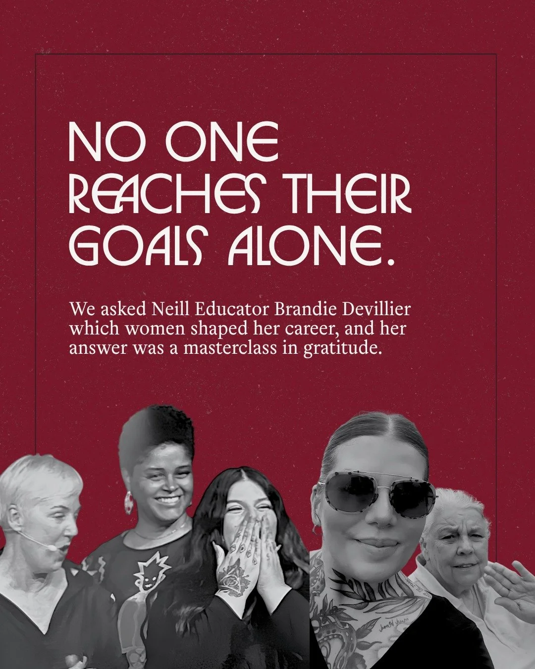 No one is self-made.

For Neill Educator @brandiedevillier career success isn't a solo act, it&rsquo;s a "mosaic of invisible contributions" from the women who believed in her when she didn't believe in herself.

From her mother, Angela Dev