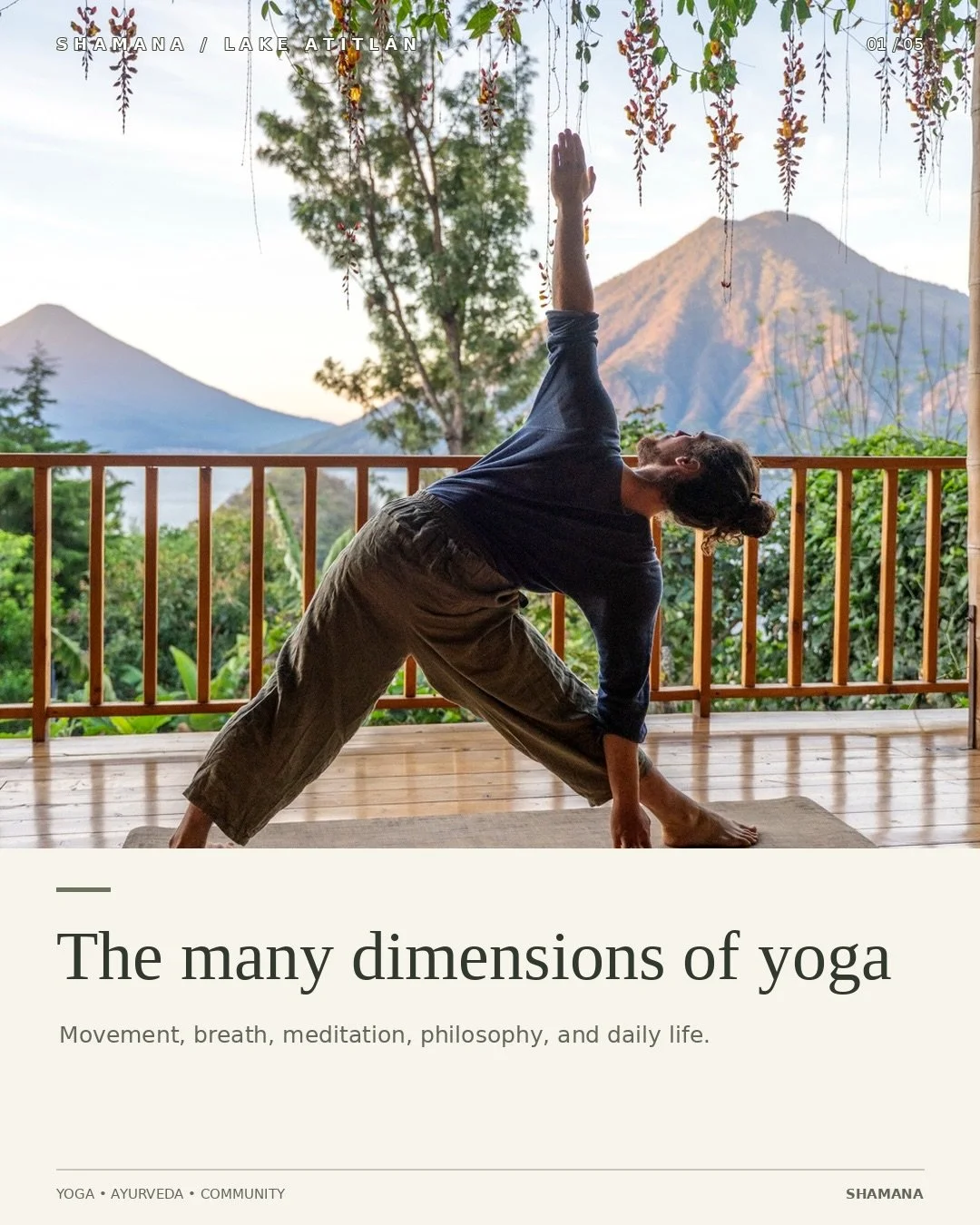 We often think of yoga as something we do on a mat. But the physical practice is only one part of a much larger tradition. 🌿

Yoga also offers ways to explore how we breathe, how we focus our attention, how we relate to ourselves and others, and how